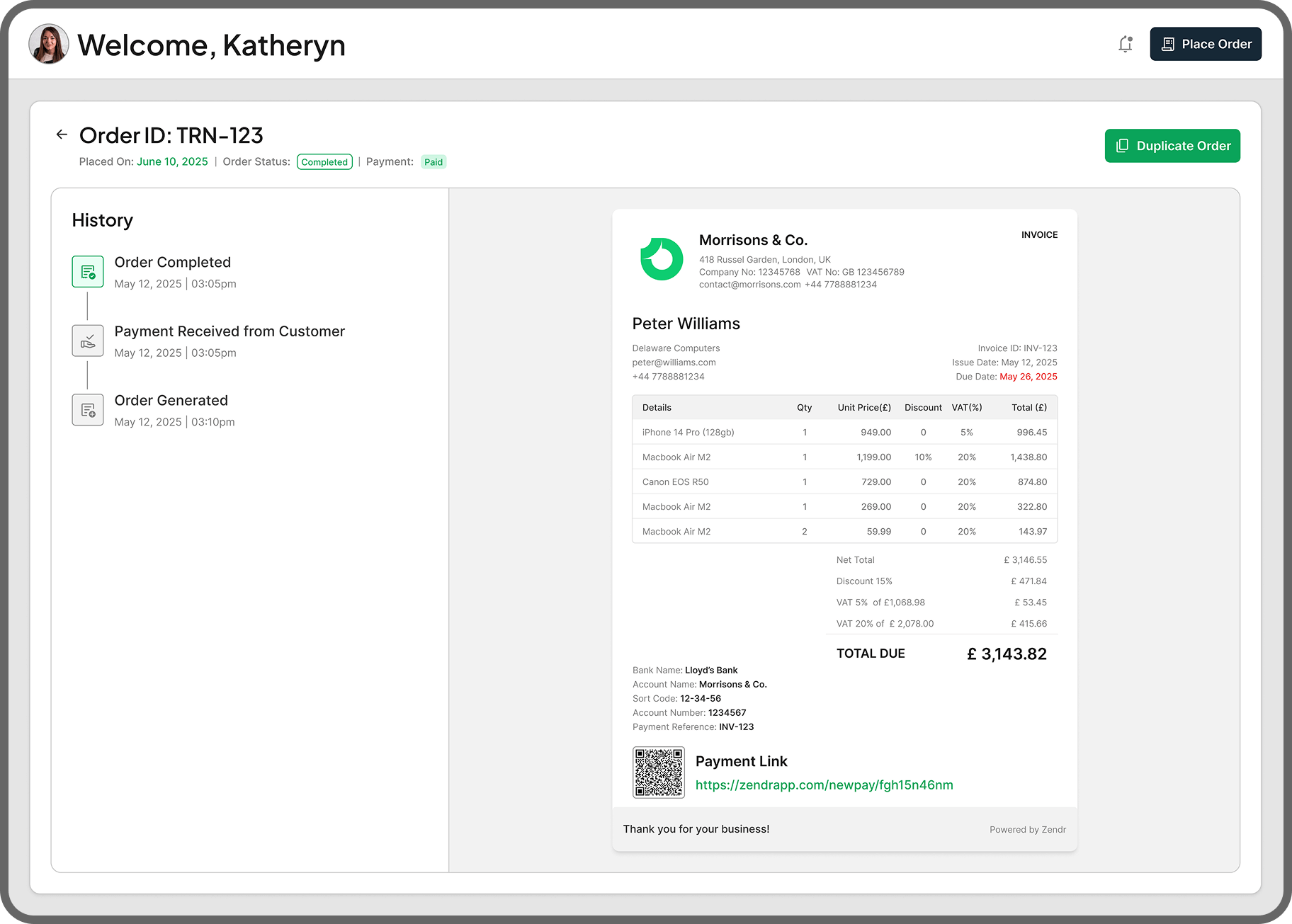Sales Rep Portal Customer Management