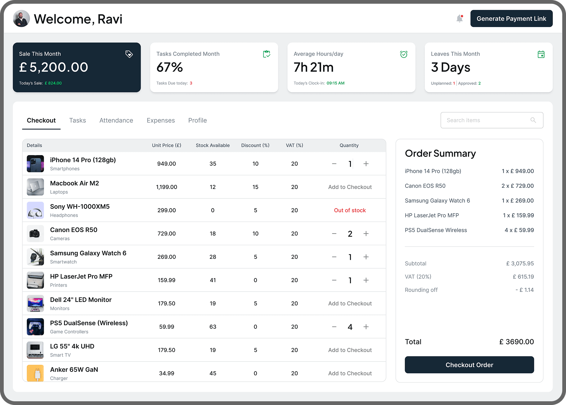 Staff Portal Dashboard