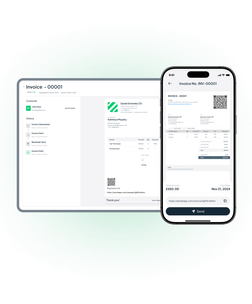 Invoicing feature