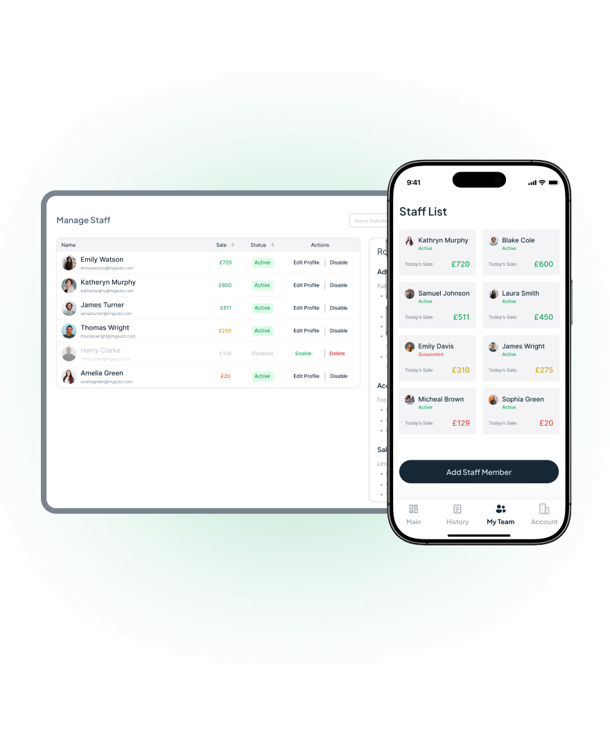Team management feature